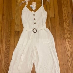 BOG White Gia Jumpsuit. NWT. White Jumper
